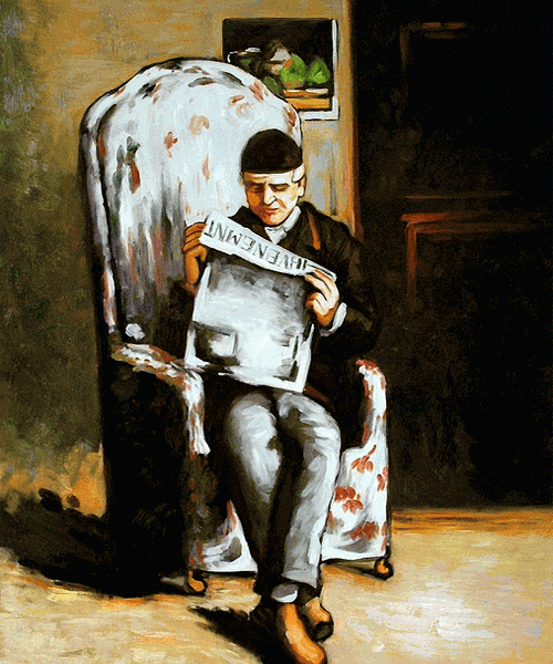 Artist's Father Reading by Paul Cezanne